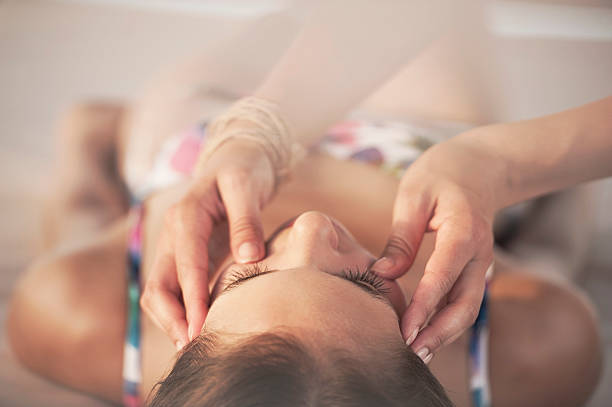 istock Young Woman Getting Massage on the Outdoors Spa Resor 512477917