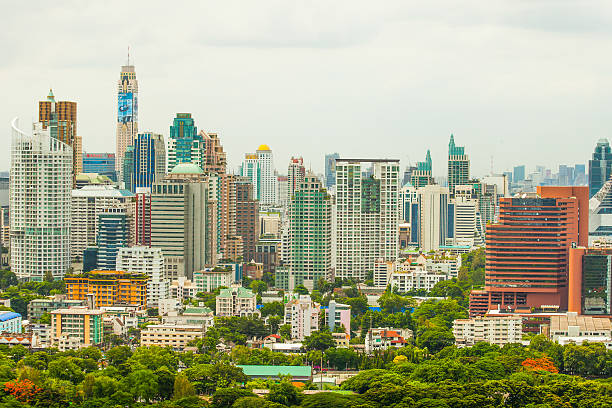 istock Bangkok skyline over Lumpini park 512478279