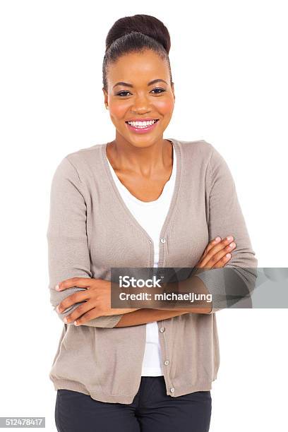 African Businesswoman With Arms Crossed Stock Photo - Download Image Now - African Ethnicity, Cut Out, One Woman Only