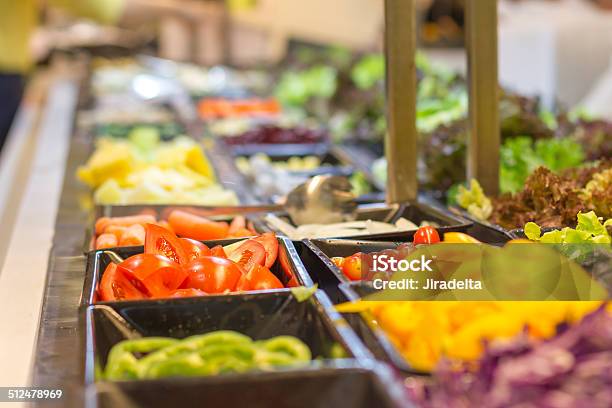 Tomatos Salad Booth Stock Photo - Download Image Now - Salad, Food, Freshness