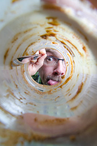 The end of the peanut butter jar
