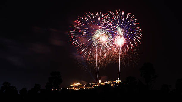 istock Firework festival at Khoa Wang in Thailand 512489158