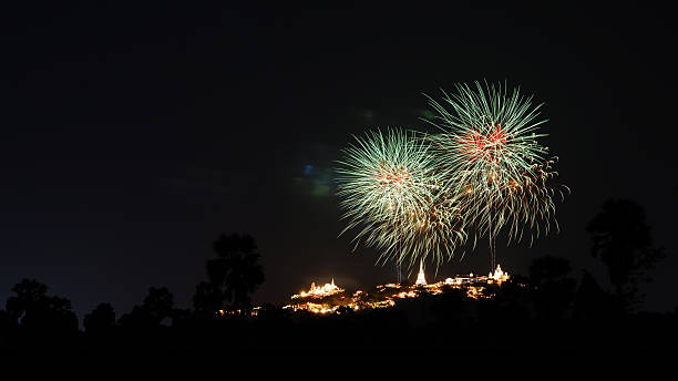 istock Firework festival at Khoa Wang in Thailand 512489606