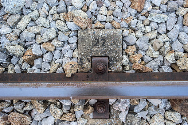 istock Close up of Rail Way Tracks 512491166