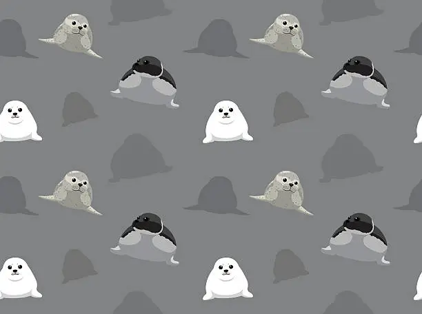 Vector illustration of Seal Wallpaper 4