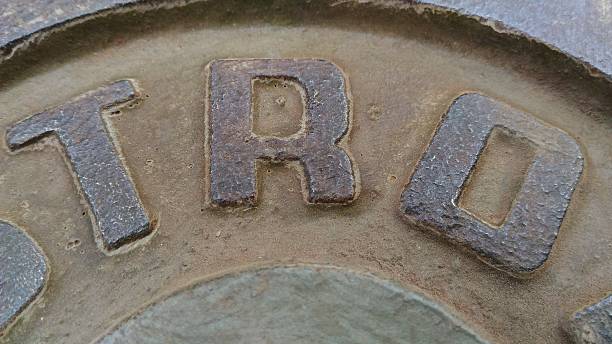 istock Sheet metal with letters TRO. 512491866