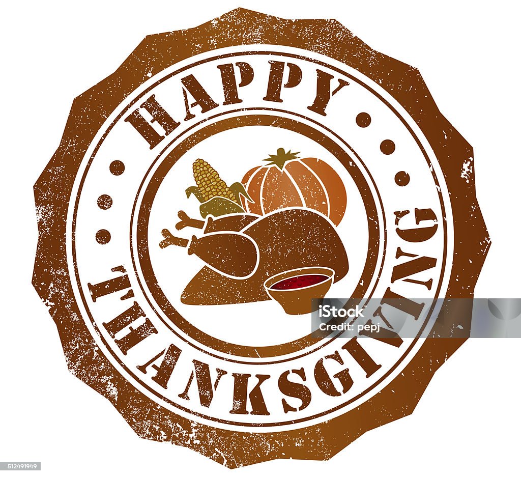 happy thanksgiving de la firma - Ilustración de stock de Arándano libre de derechos
