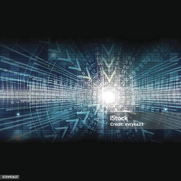 Abstract Tech Binary Background Stock Illustration - Download Image Now ...