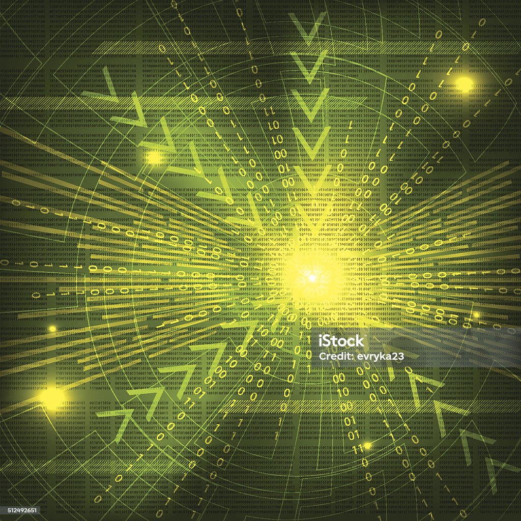 Abstract Tech Binary Background Stock Illustration - Download Image Now ...