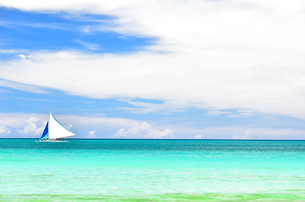 istock Beautiful seascape with sailboat 512492979