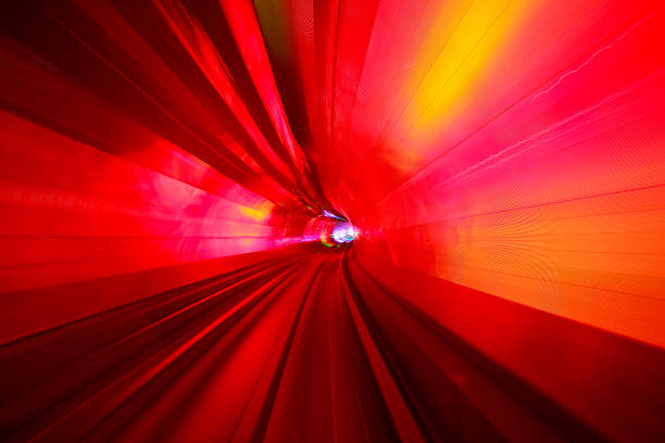 istock Through the long of lighting tunnel 512492984