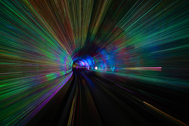 istock Through the long of lighting tunnel 512493052