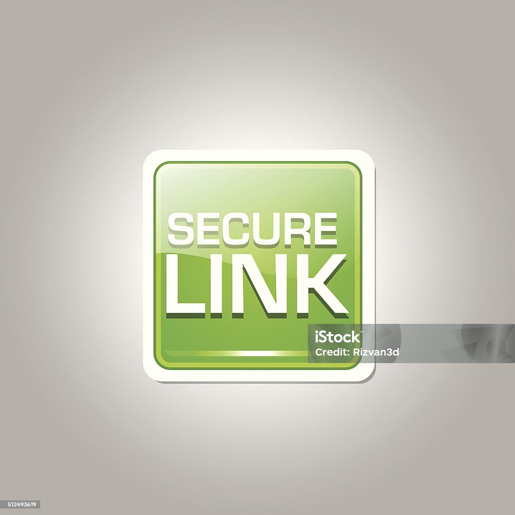 Secure Link Glossy Shiny Rounded Rectangular Vector Button Stock ...