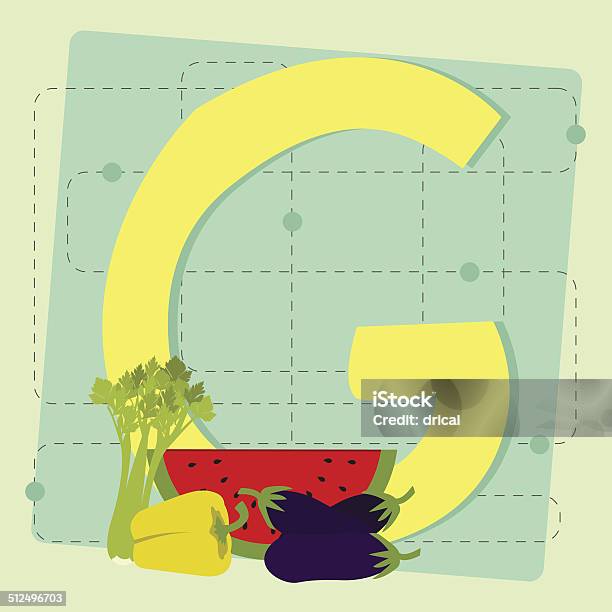 Frutta e verdura con la lettera g