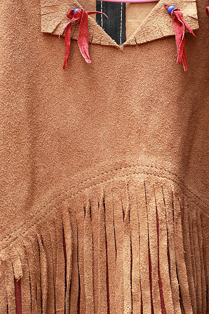 istock brown coat made from animal skins. 512497167
