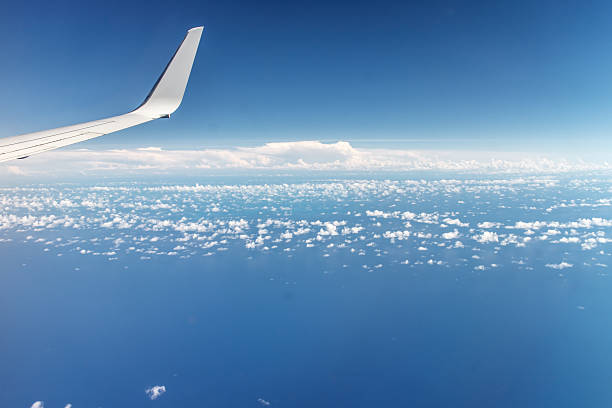istock aerial sky view Wing plane at picture 512506332