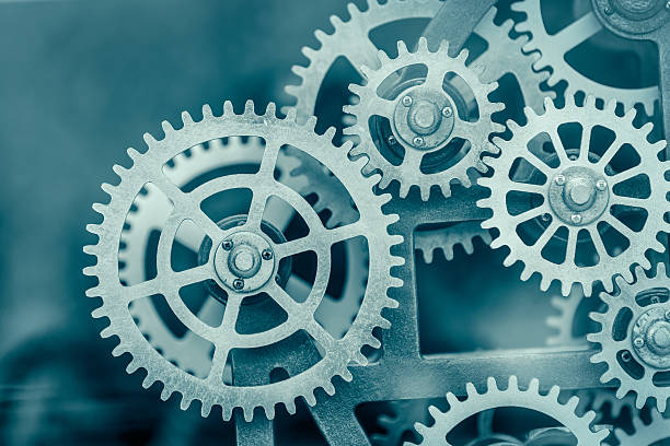 istock Industrial clock transmission gear set 512508240