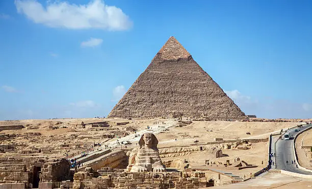 Pyramids and the Sphinx in Cairo