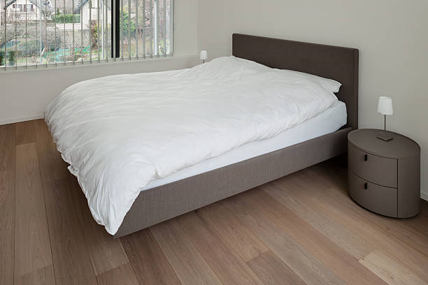 istock Interior, bedroom with parquet floor 512510486