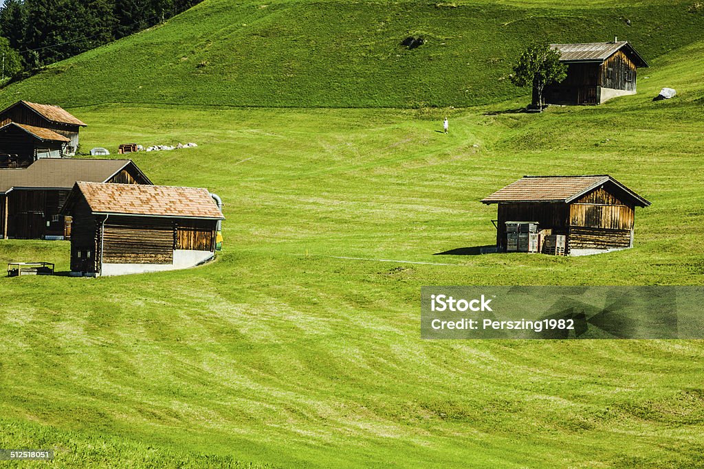Wooden houses in Malbun in Lichtenstein, Europe Capital Cities Stock Photo Wooden houses in Malbun in Lichtenstein, Europe Capital Cities Stock Photo