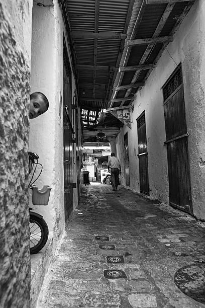 Tetouan, Morocco - August 17, 2014: Moroccan boy with bike, Morocco at the medina on August 17, 2014 in Tetouan, Morocco