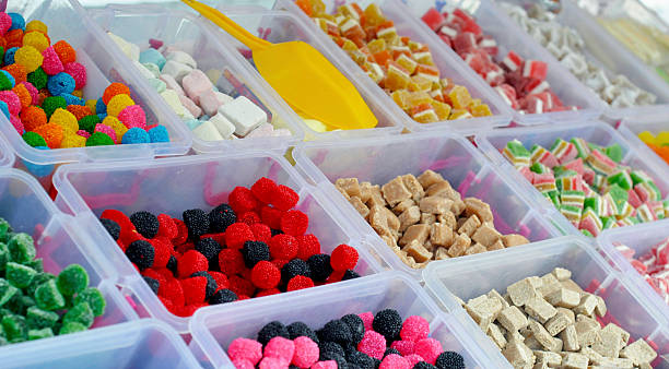 Colorful candies stock photo