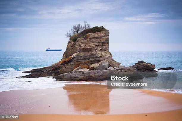 Santander Northern Spain El Camello Beach Stock Photo - Download Image Now - Beach, Breaking, Broken