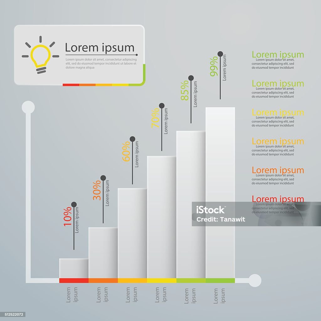Modernized Step Graph Modern Business Steps Charts And Graphs Stock Illustration - Download ...