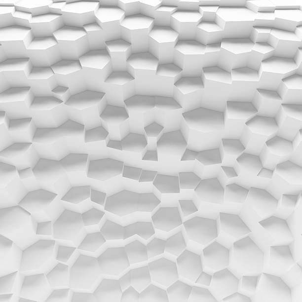 istock Geometric color abstract polygons extruded cells wallpaper, as crack wall 512523348