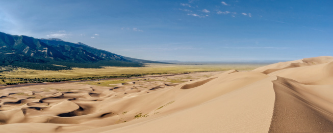 View toward Colorado's San Luis Valley from Great Sand Dunes National Park