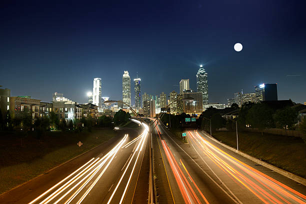 istock Downtown Atlanta Skyline in the Moonlight 512524348