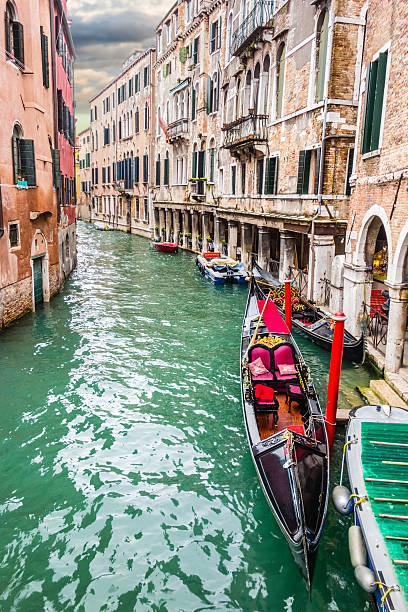 istock Gondola in a narrow canal 512524605