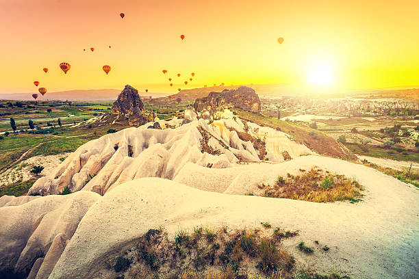 istock Hot air balloons over Cappadocia 512526018