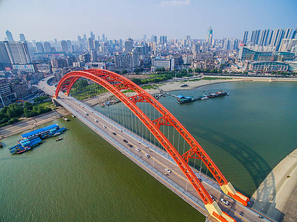 Qingchuan Bridge in wuhan china China Wuhan yangtze river stock pictures, royalty-free photos & images