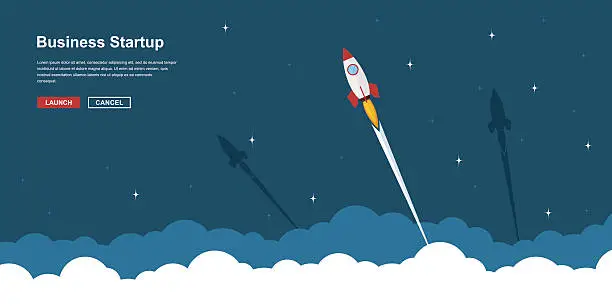 Vector illustration of business startup banner