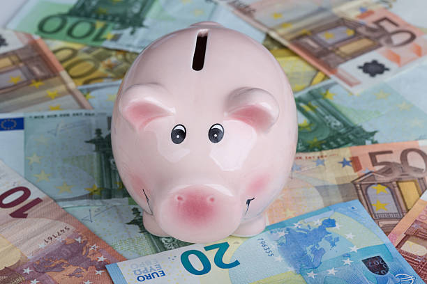 istock Piggy bank with money 512542332