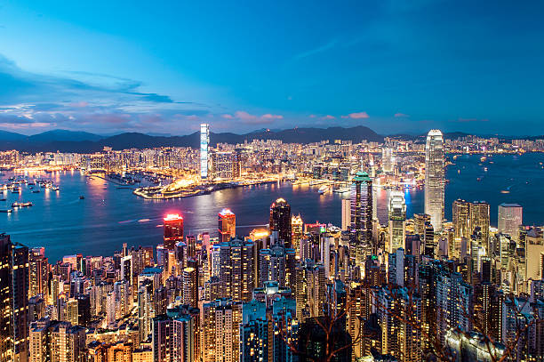 istock Night view of Hong Kong 512542886