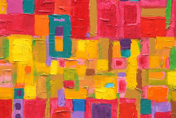 istock Colorful Image of an original Abstract Painting on Canvas 512545867