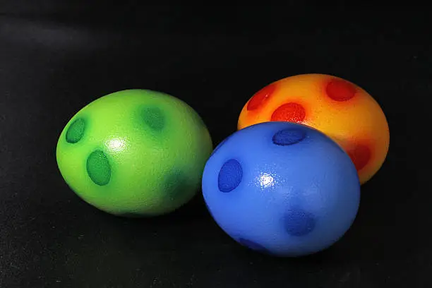 Nicely colored Easter eggs.