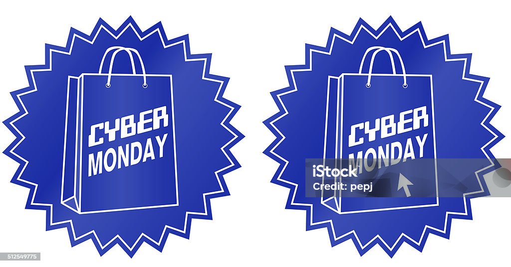 Cyber monday adhesivo - Ilustración de stock de Black Friday libre de derechos