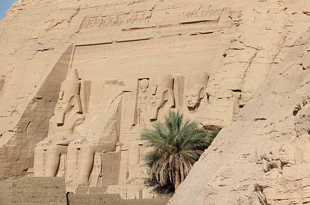 The Great Temple of Ramesses II. Abu Simbel, Egypt. stock photo