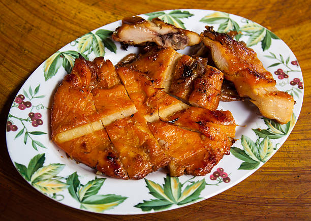 istock Grilled chicken on the plate ready to eat. 512551589