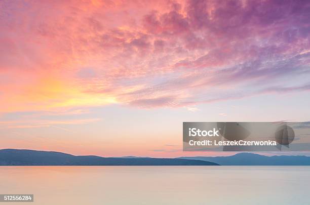 Beautiful Sunset Over The Sea Stock Photo - Download Image Now - Awe, Beach, Beauty In Nature