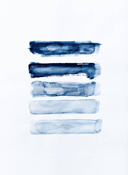 Indigo watercolor strokes Indigo watercolor strokes navy watercolor stock illustrations