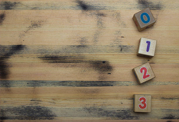 istock Cubes with numbers on wooden background 512567148
