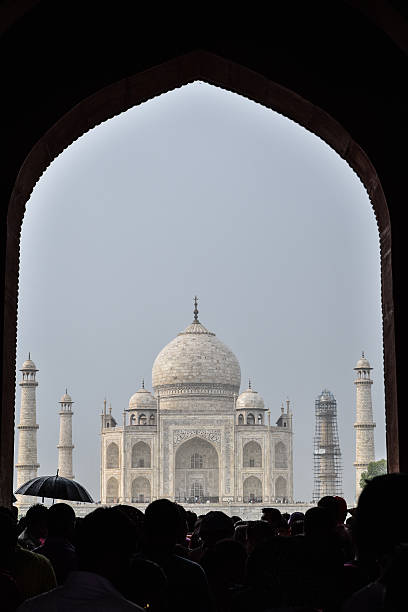 istock Taj Mahal iin the rain 512568366