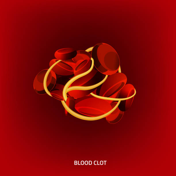 Blood Vector Image Beautiful vector illustration of a blood clot. Abstract medicine concept. Useful for poster, indographics, placard, leaflet, brochure, print, book and advertisement graphic design. high scale magnification stock illustrations