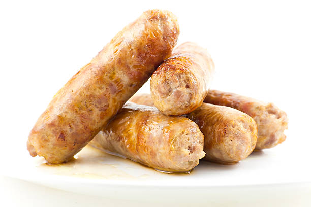 istock Sausages Isolated on White 512570555
