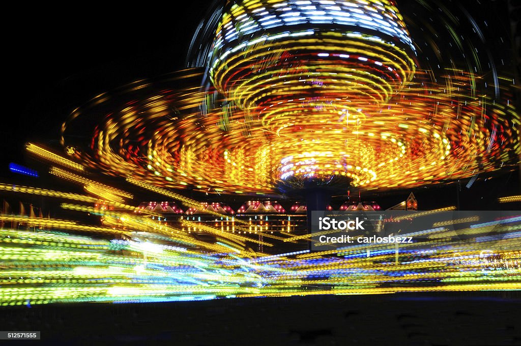 amusement park colourful Night Stock Photo