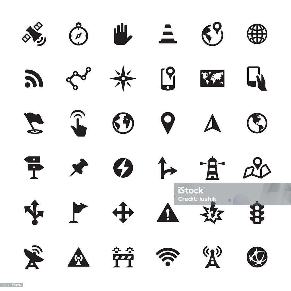 Navigation vector icons Navigation icons. Icon Symbol stock vector
